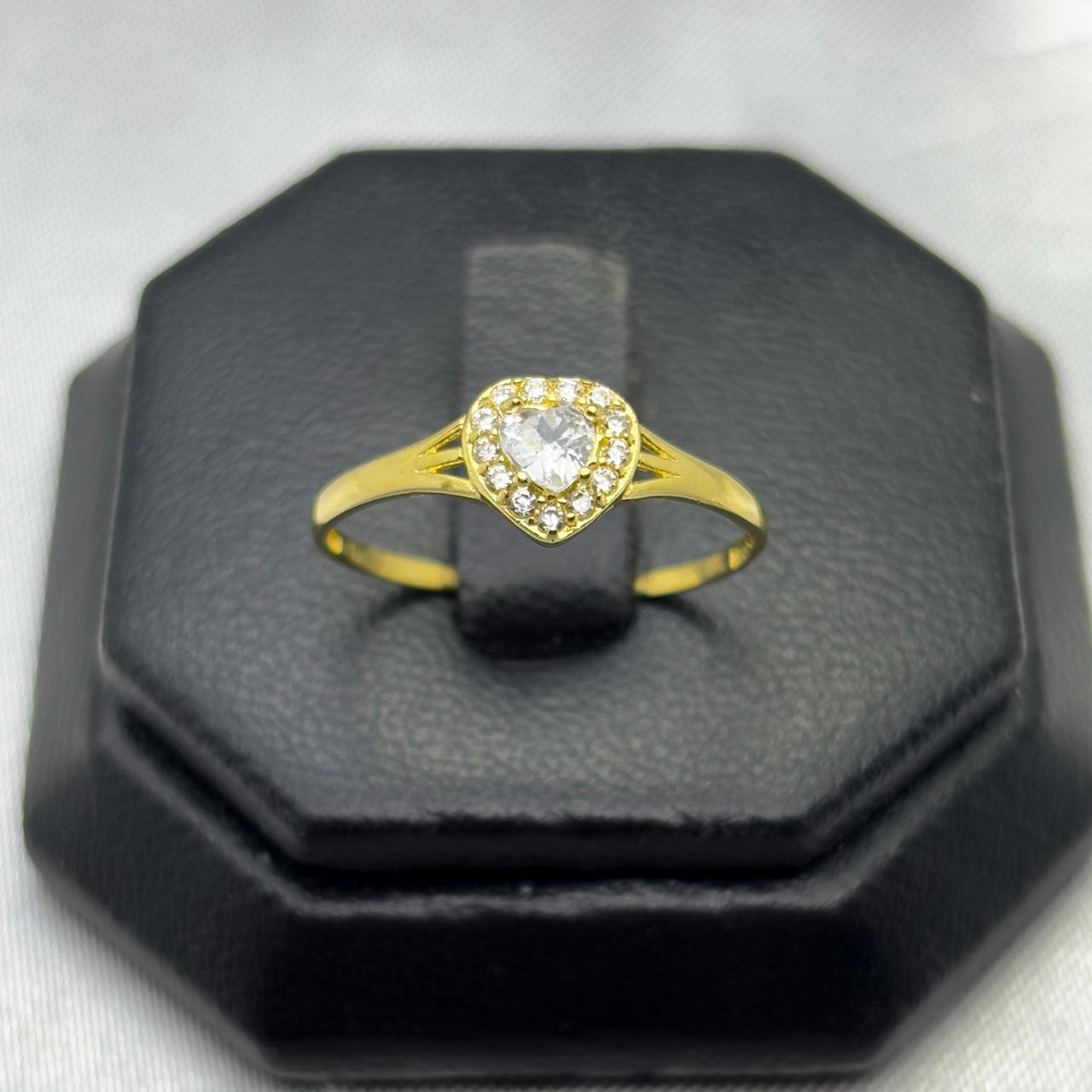 #AD10118 - Anillo Solitario Con Piedra De Corazón - H02/1.1