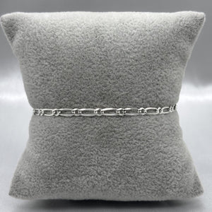 #PO148 - Pulso Figaro 1x1 Plata - 060 - 3mm - CE2.6