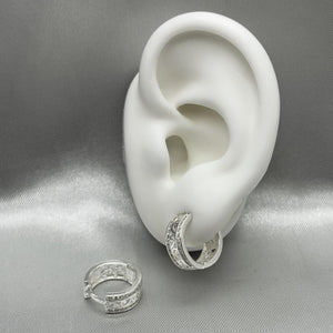 #H105 - Huggie Con Zirconia Plata - A15/4.1