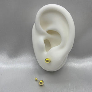 #B10163 - Broquel De Bola (Dormilona) De Oro10K