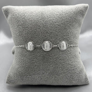 #PA113 - Pulsera Medalla Virgen Guadalupe Plata - F2.2