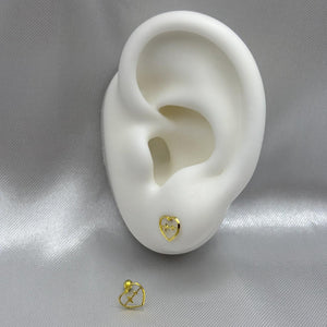 #B10198 - Broquel Corazón Cardio Oro 10k
