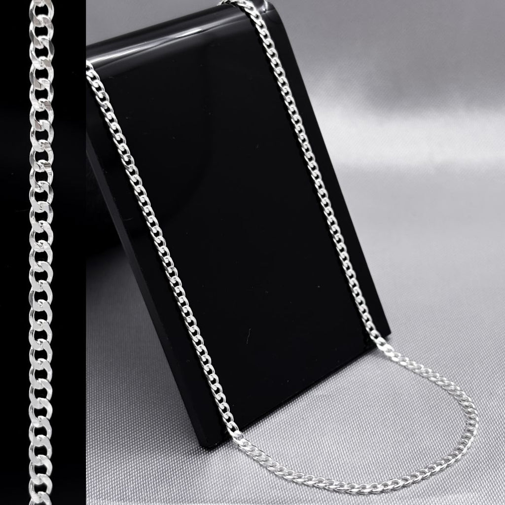 #CAD187 - Cadena Cubana Plata - 050 - 2 mm - CAD3.2