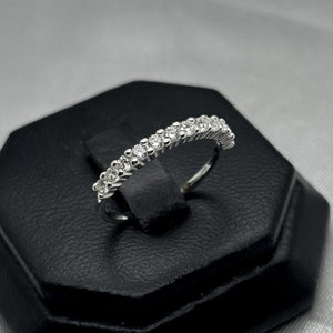 #AD203 - Anillo Media Churumbela Piedra Zirconia Plata -PU2.1
