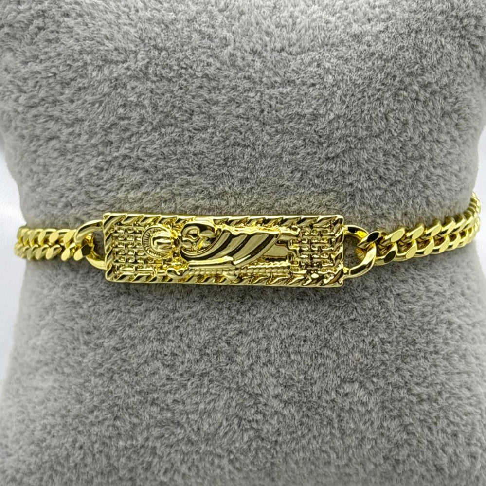 #EL104 - Esclava San Judas Oro Laminado 18k - 5 mm