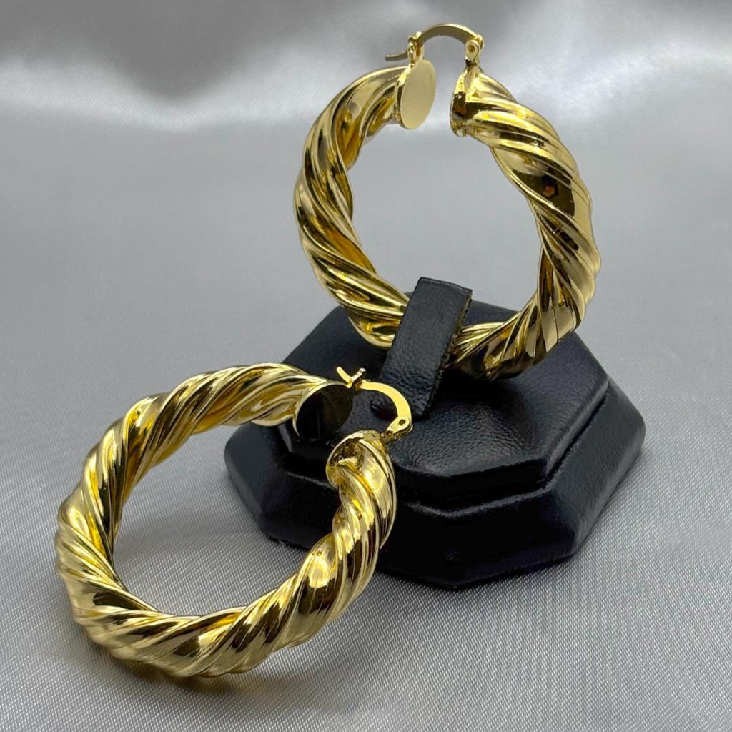 #ARRL102 - Arracada Torsal Circular Oro Laminado 18k