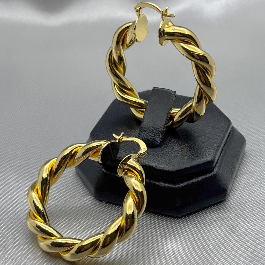 #ARRL103 - Arracada Circular Torsal Oro Laminado 18k