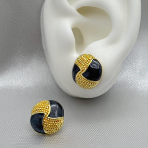 #ARL111 - Arete Circular Pequeño De Oro Laminado 18k