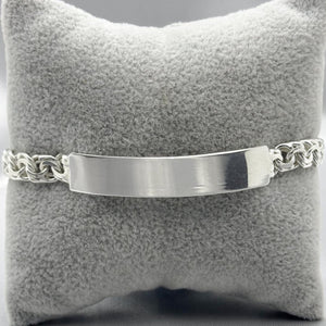 #ESC127 - Esclava Tejido Chino Plata - 8 mm - A06/26.9