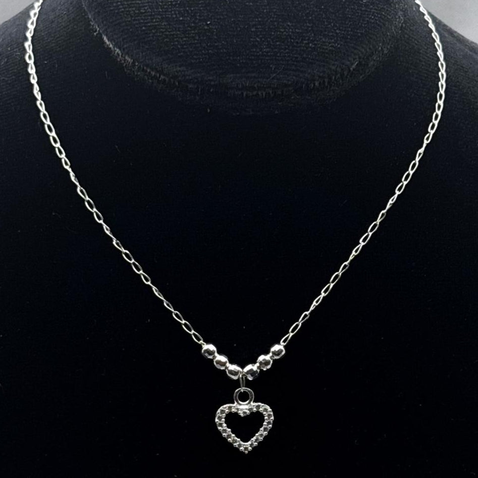 #G166 - Gargantilla De Corazón Con Zirconia - LL2.4