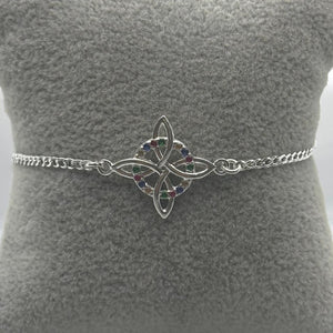 #PA114 - Pulsera Nudo De Bruja De Plata - F3.1