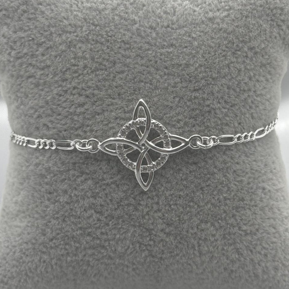 #PA114 - Pulsera Nudo De Bruja De Plata - F3.1