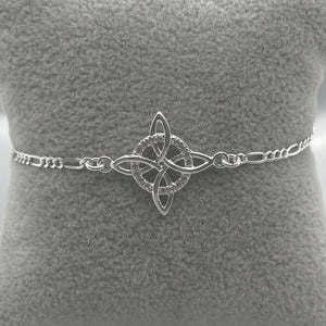 #PA114 - Pulsera Nudo De Bruja De Plata - F3.1