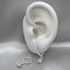 #H160 - Huggie Colgante Elegante Plata - F2.6