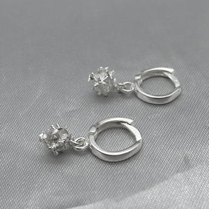 #H160 - Huggie Colgante Elegante Plata - F2.6