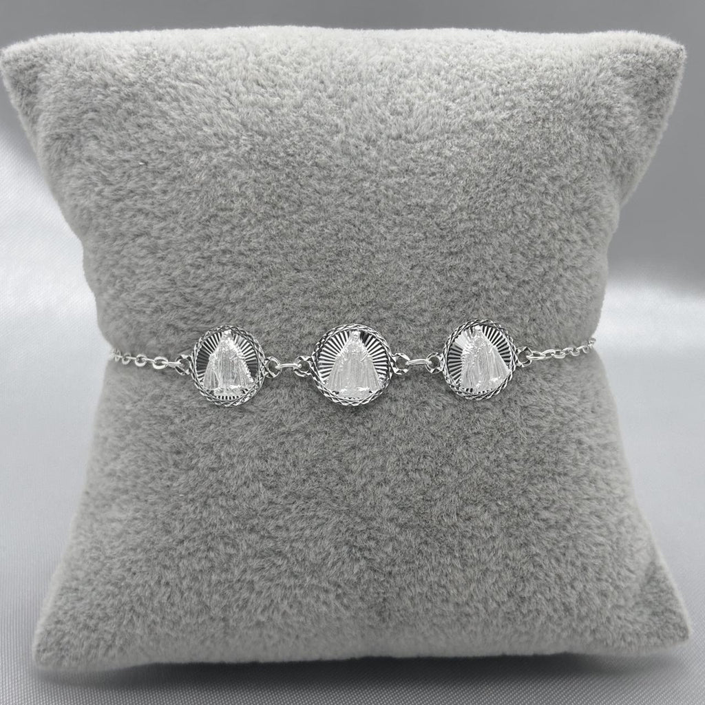 #PA170 - Pulsera Virgen Milagrosa Plata - F2.2