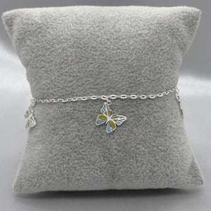 #PA296 - Pulsera Mariposa Esmaltada Plata  - A18/2.3