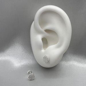 #BR171 - Broquel Hexágono Con Zirconias Plata - LL1.3