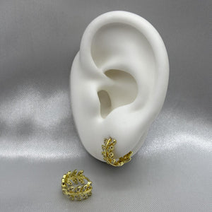 #HOL126 - Huggies Ramita Con Zirconia Oro Laminado 18K