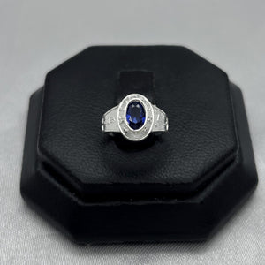 #AD314 - Anillo Graduación Kinder Con Zirconia Plata - F1.4