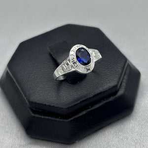 #AD343 - Anillo Graduación Primaria Con Zirconia Plata - F1.7