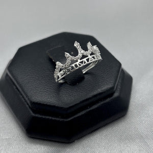 #AD344 - Anillo Graduación Corona Primaria Con Zirconia Plata - F1.2