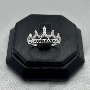 #AD344 - Anillo Graduación Corona Primaria Con Zirconia Plata - F1.2