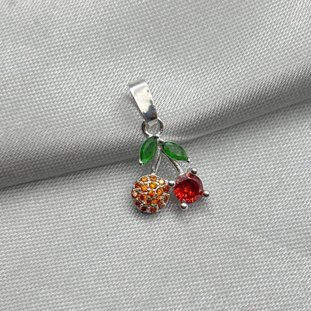 #D101 - Dije Cherry Con Zirconias Plata - CADIT1.0