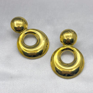 #ARL129 - Aretes Circulos Oro Laminado 18K