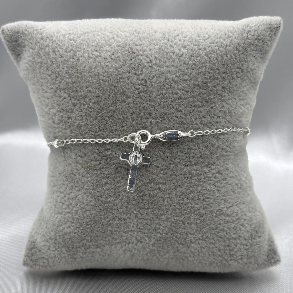 #MR126 - Misterio San Benito Diamantada Plata - 3 mm - C09/2.1