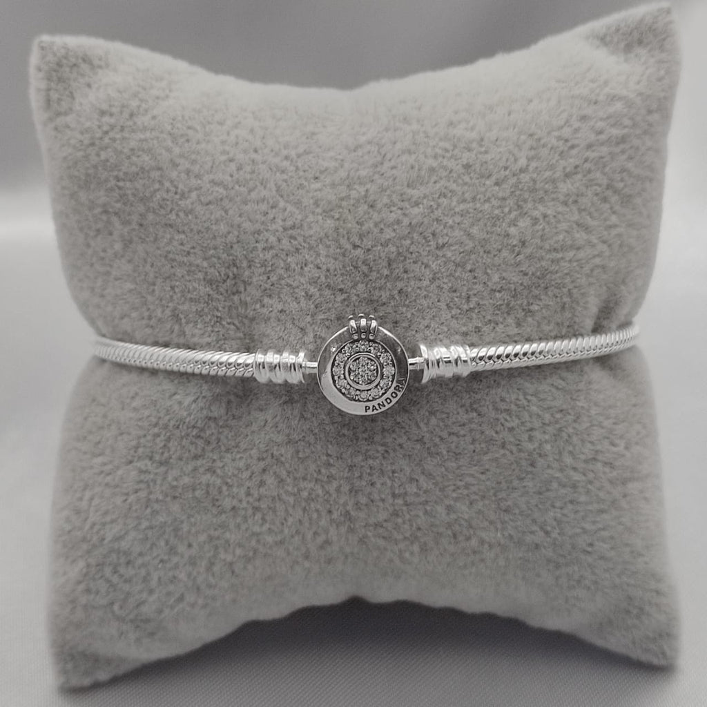 #PP110 - Pulsera Para Charms Con Zirconia Plata - IC14.6