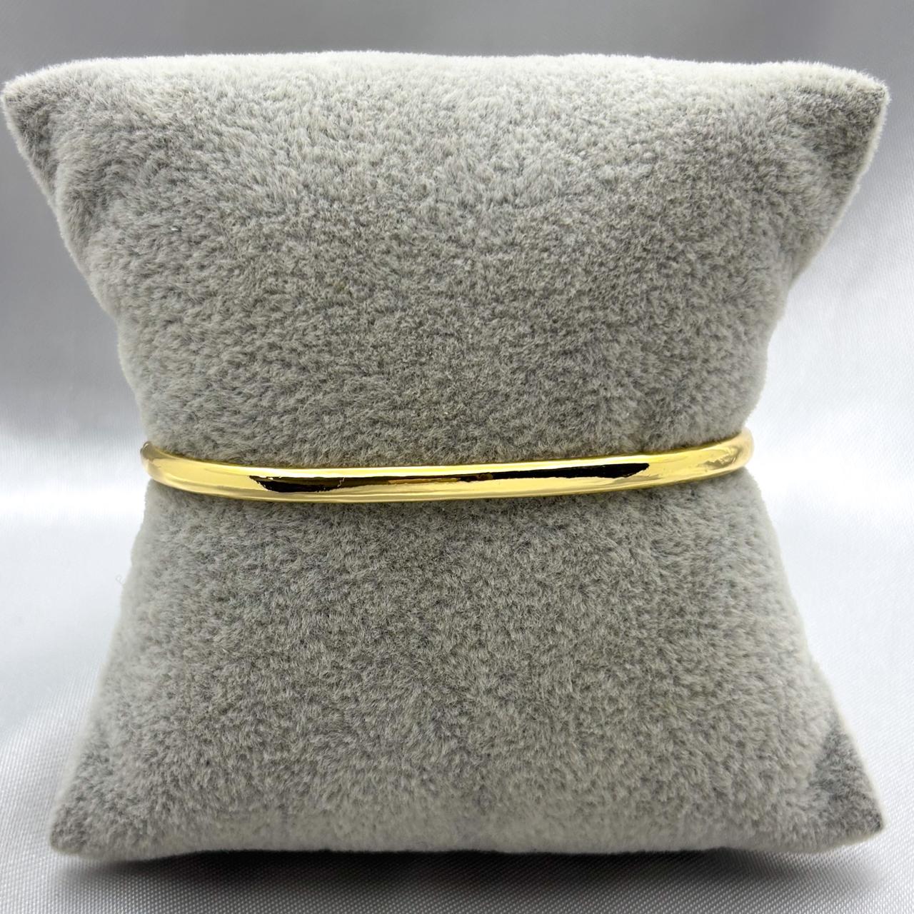 #PAL149 - Pulsera Rigída Clavo Con Zirconia Oro Laminado 18K