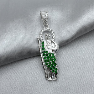 #D195 - Dije San Judas Tadeo Con Zirconia Plata - A10/6.6