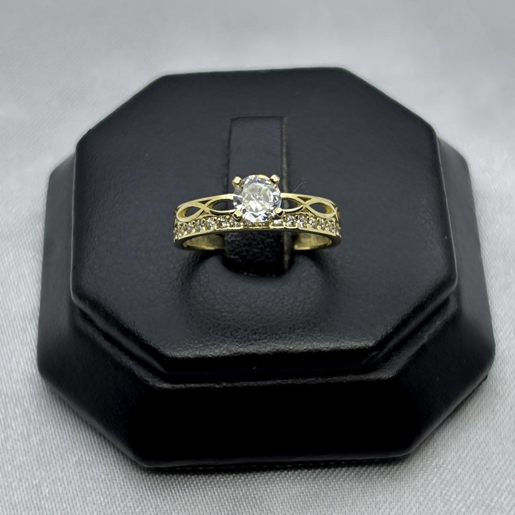 #AD10171 - Anillo Solitario Con Zirconia Oro 10K - I01/2.1
