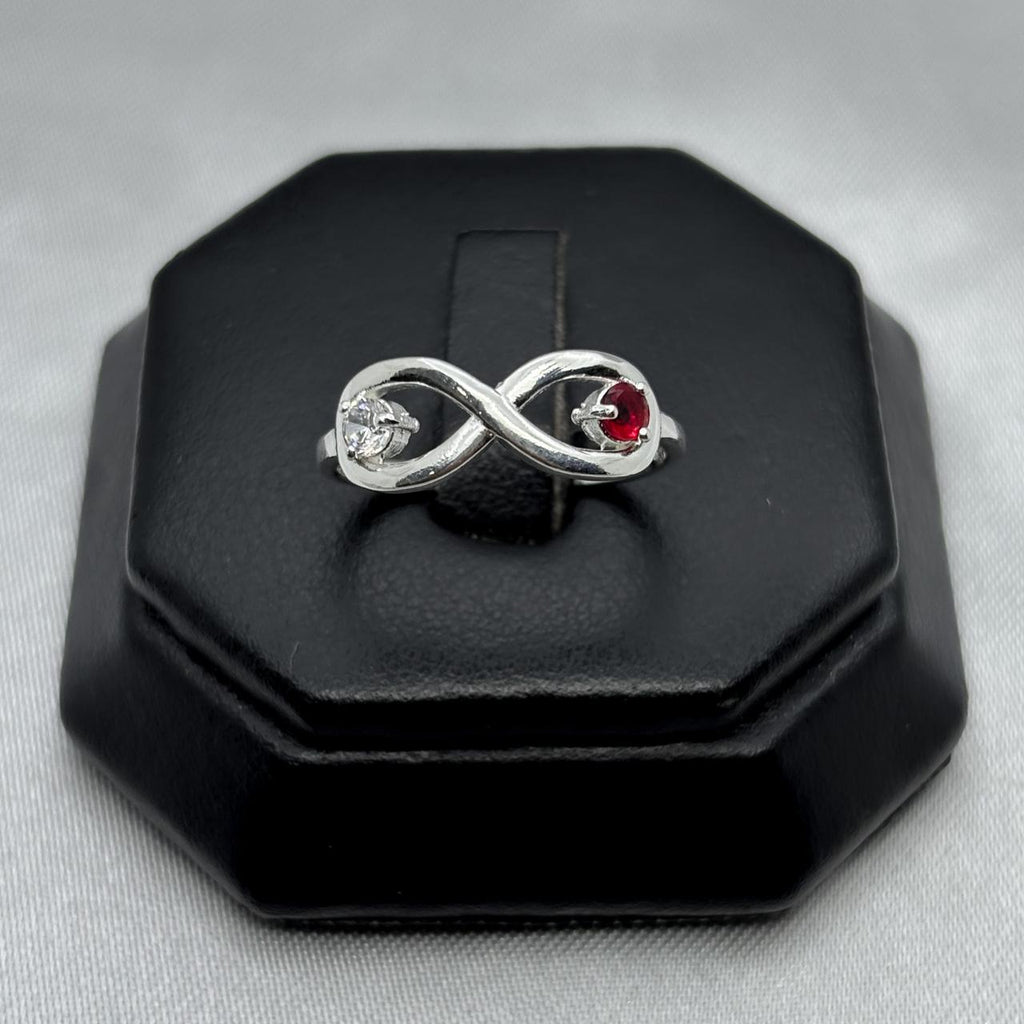 #AD228 - Anillo Infinito Con Zirconias Plata - A09/1.9