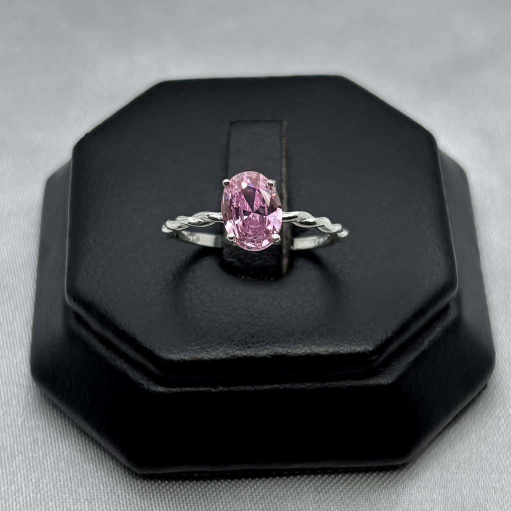 #AD211 - Anillo Tejido Twis Con Zirconia Plata - A09/1.8