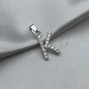 #D459 - Dije Letra Con Zirconia Plata - B09/1.3
