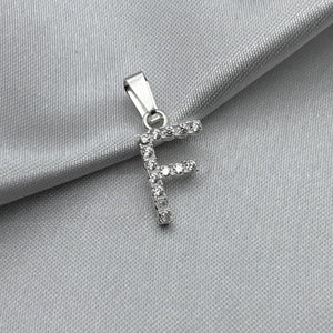 #D459 - Dije Letra Con Zirconia Plata - B09/1.3