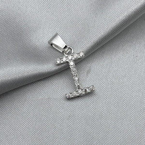 #D459 - Dije Letra Con Zirconia Plata - B09/1.3