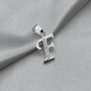 #D561 - Dije Letras Con Zirconia Plata- B09/1.5