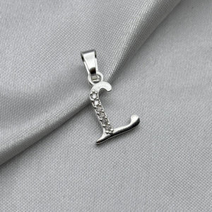 #D561 - Dije Letras Con Zirconia Plata- B09/1.5