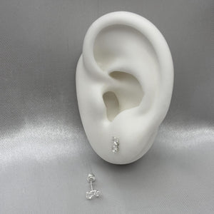#BR296 - Broquel Con Zirconia Plata - E32