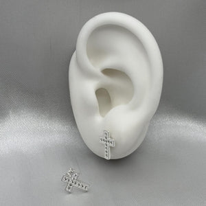#BR278 - Broquel Cruz Con Zirconia Plata - E63