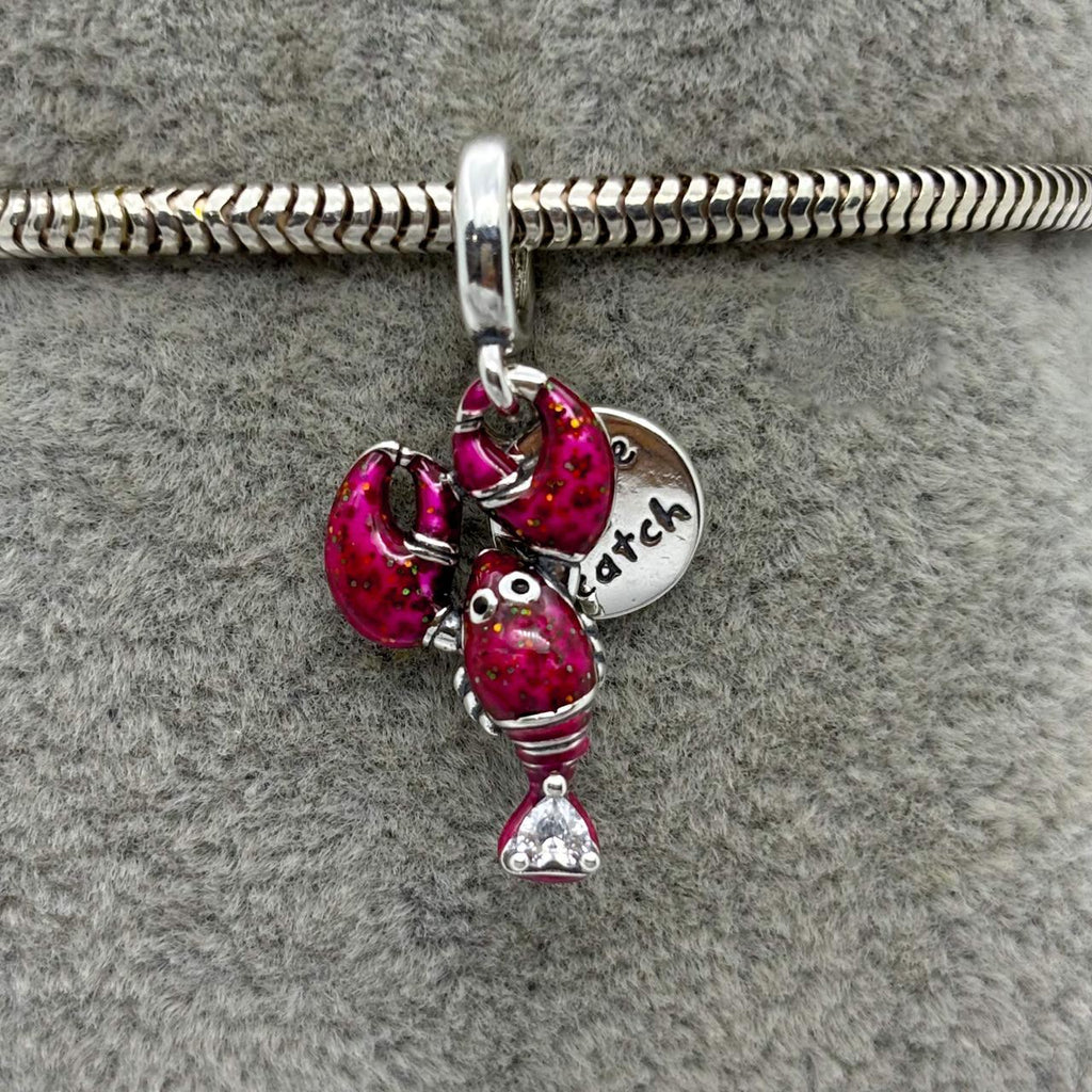 #PAN483 - Charm De Langosta Con Zirconia De Plata - B11/3.9