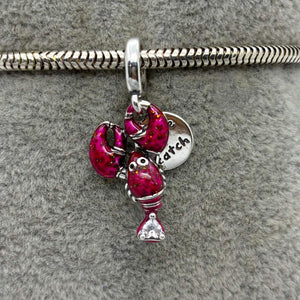 #PAN483 - Charm De Langosta Con Zirconia De Plata - B11/3.9