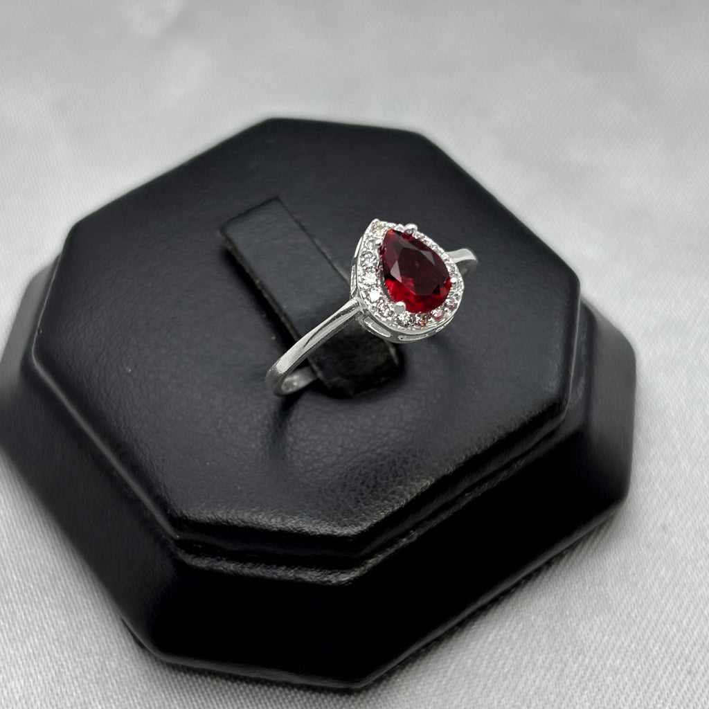 #AD464 - Anillo Gota Con Zirconia Plata - A09/1.5