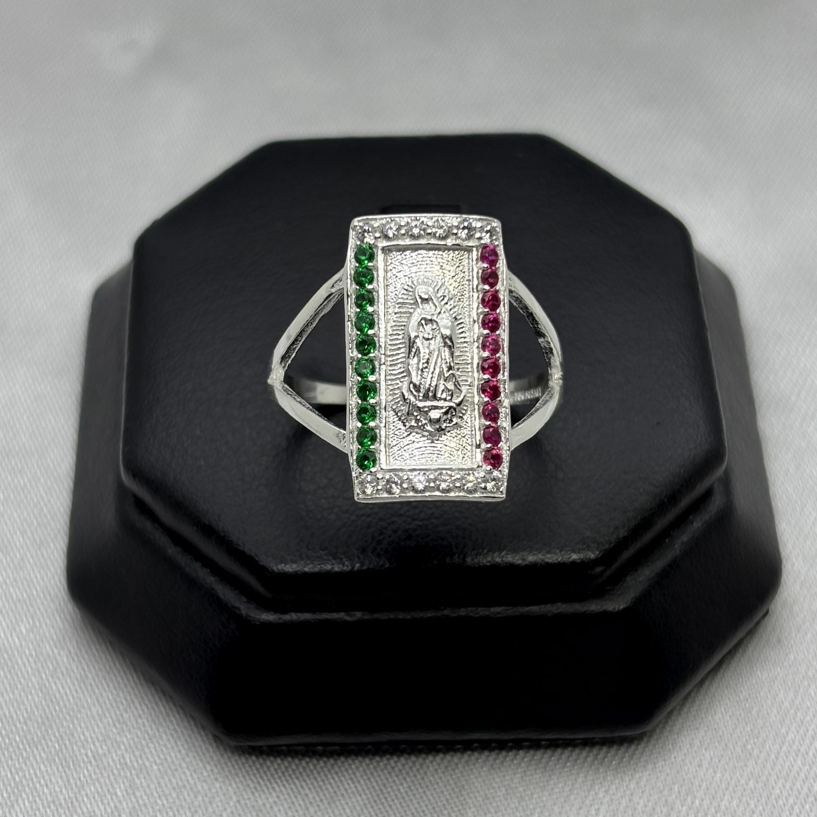 #AD467 - Anillo Virgen María De Guadalupe  Con Zirconias Plata - A09/3.2