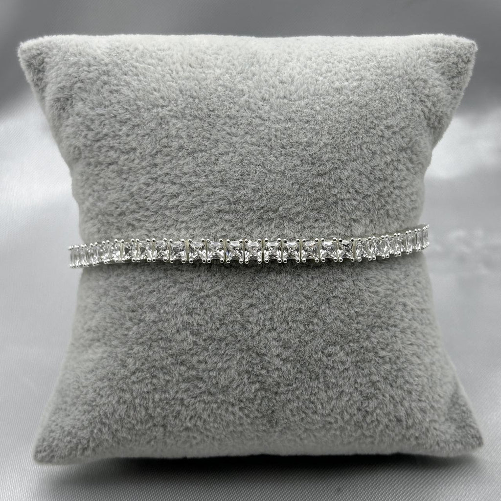 #PO192 - Pulso/Pulsera Tipo Tenis con Zirconias Plata - IP4.0