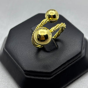 #AOL143 - Anillo Ajustable Esferas Oro Laminado 18K