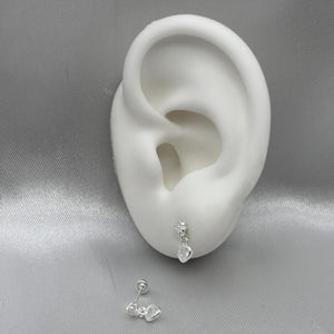 #BR276 - Broquel Corazón Con Zirconia Plata - F45